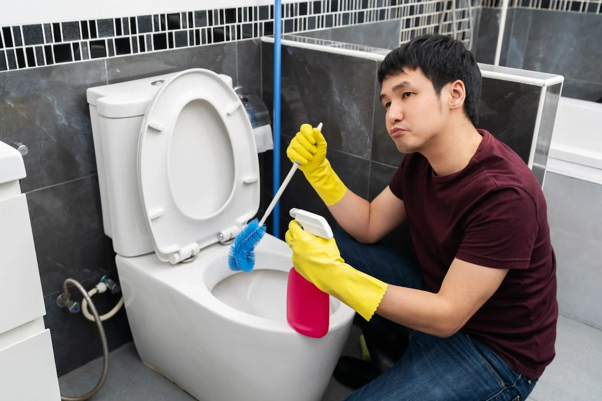 cara mengatasi toilet duduk mampet